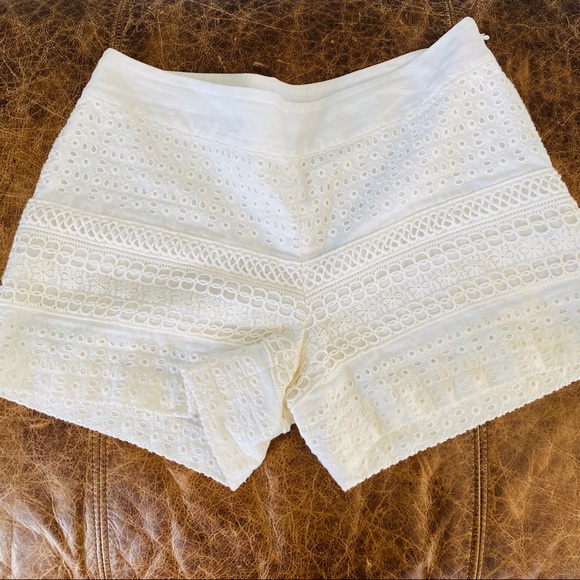 LOFT Pants - LOFT The Riviera Short in White Eyelet Lace